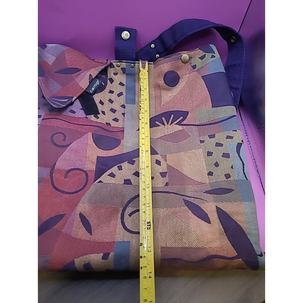 Carson Rogers Carogi Colorful Backpack Slingback Tapestry Patch Shoulder Bag - Picture 8 of 9